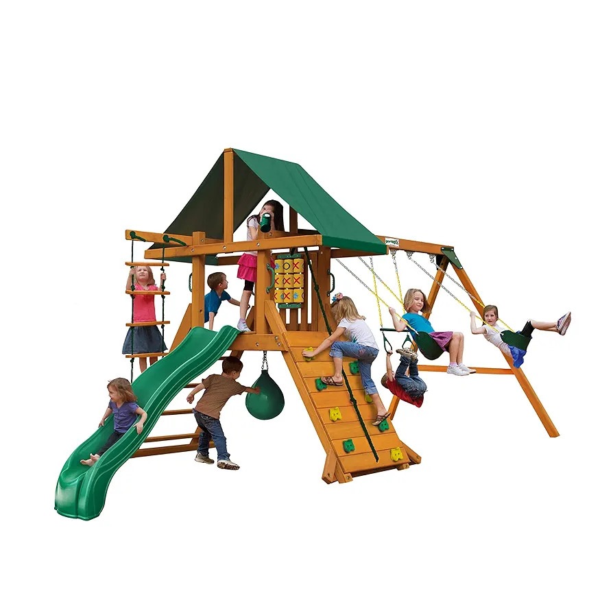 Amazon.com: Gorilla Playsets 01-1033 Ozark II Wood Swing Set
